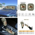 thumbnail image 5 of Yuyamidu Horse Car Seat Cover Set of 16 Aztec Western Auto Steering Wheel Cover Seat Belt Strap Pad Cup Holder Rear View Mirror Cover Handbrake Gear Shift Knob Cover Car Shade Keychain, 5 of 7