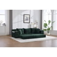 thumbnail image 6 of Oversized Boneless 4 Seats Sofa Couch with Cup Holder and Side Pockets, Upholstered Corduroy Sofa Couch Bed Cloud Couch with 3 Pillows and 2 Lumbar Pillows for Living Room, Apartmen, Emerald, 6 of 9