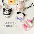 thumbnail image 3 of Sanrio Hellokitty Mymelody Pachacco Kuromi Cinnamoroll Purin colgante para teléfono móvil, llavero para amantes, accesorios de cuerda, 3 of 3