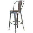 thumbnail image 4 of Flash Furniture Lincoln Wood Seat Barstool, Clear Coated, 4 of 7
