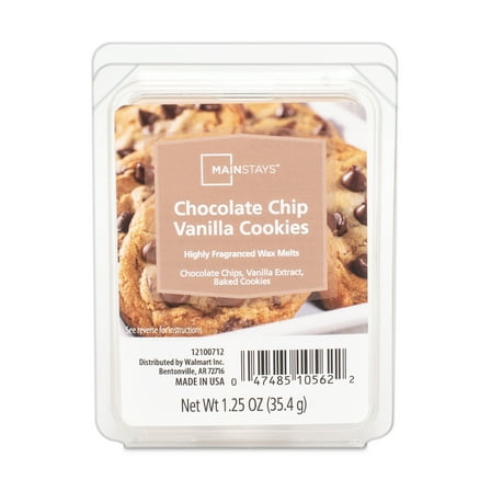 Mainstays Chocolate Chip Vanilla Cookies Scented Wax Melt, 1.25 oz