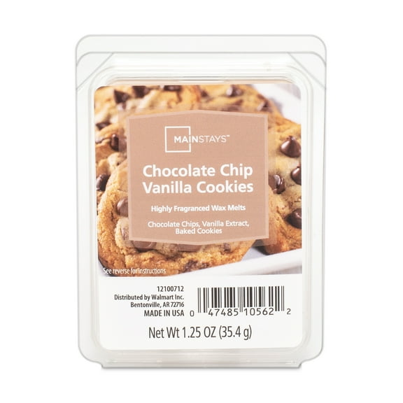 Mainstays Chocolate Chip Vanilla Cookies Scented Wax Melt, 1.25 oz