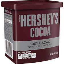 HERSHEY'S, Natural Unsweetened Cocoa, Gluten Free, No Preservatives, 8 oz,  Can