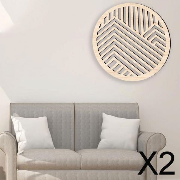 2x Decoración de Arte de Pared Tallada Rústica, Muebles de Baño, Obra de Arte, Escultura de Pared Colgante, Decoración de Pared de Madera para Café, 2 piezas