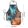 thumbnail image 2 of Yiaed Blue Dragon And White Tiger Print Kitchen Apron with Hand Wipe Pockets,Big Pocket,Aprons for Women with Pockets, Waterproof for Cooking Baking, 2 of 7