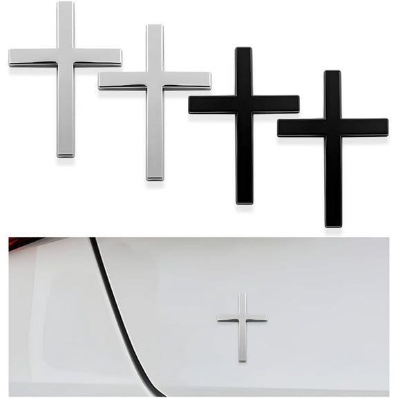Christian Cross Car Decal - Universal Exterior Decor Sticker for Cars, SUVs & Motorcycles