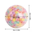 thumbnail image 3 of Sensory Squeeze Toys, Multicolor Beads, 3 in Sphere, Squeeze Toys, Mood Calming, Office Use, Rainbow Tint, 1 Pc, 3 of 9