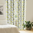 thumbnail image 3 of Ambesonne Black and Yellow Window Curtains, 80s Memphis, Each 28" W x 63" L, Black Yellow White, 3 of 5