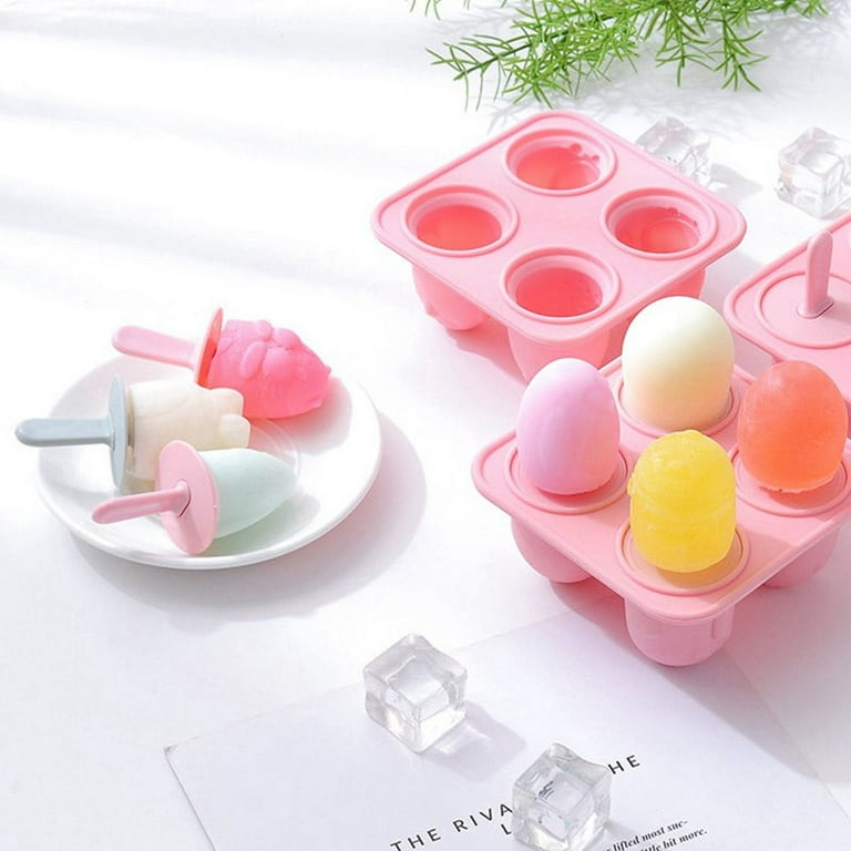 ShengShi Silicone Ice Cream Mold Round Shape DIY Homemade Popsicle Molds  Child Gift Cake Decorating Tools Kitchen Accessories 
