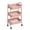 Millennial Pink, variant on 3 Tier Utility Rolling Cart with Lockable Wheels, Metal Multifunctional Storage, Organizer Cart for Kitchen, Office, Living Room, Makeup, Craft, Art Studio,Navy Blue