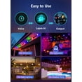 thumbnail image 6 of Lepro ZB1 AI Smart Outdoor String Lights ZB1, 54(42+12)ft RGB+IC Warm White 15 LED Bulbs, Alexa Google Enabled, LightBeats Music Sync, AI Generated Lighting LLM, 2.4 GHz WiFi/Bluetooth, 6 of 11