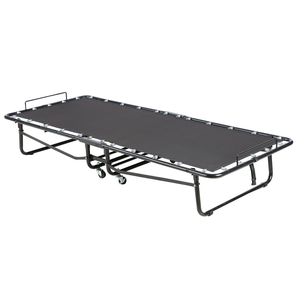 Uenjoy Folding Metal Bed Twin Size Platform Rollaway Guest Bed Memory