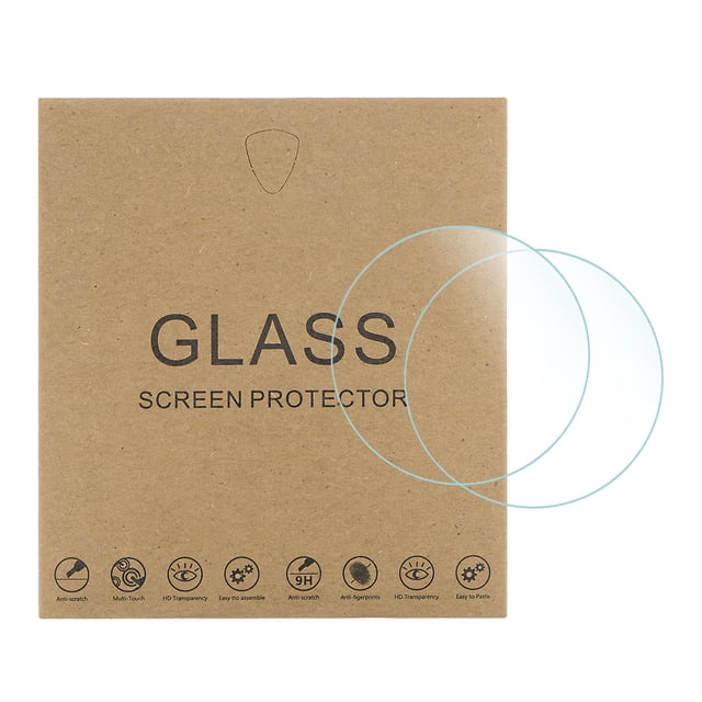 Uxcell 5 Packs 33mm HD Anti Scratch High AL Tempered Glass Smart Watch Glass Screen Protectors