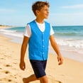 thumbnail image 5 of hotojiny Baby Boys Girls Lightweight Vest Kids Sleeveless Button down Jacket Unisex Infant Formal Waistcoat for 3-12 Years, 5 of 7