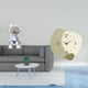 thumbnail image 2 of Reloj de pared con forma de figura, escultura nórdica para estantería, entrada, sala de estar, decoración del hogar y reloj colgante de pared de dibuj, 2 of 8