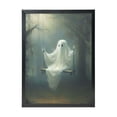 thumbnail image 2 of ALOUYA Vintage Cute Ghost Canvas Wall Art, Funny Ghost on A Swing in The Forest Aesthetic Poster, Gothic Dark Academia Wall Decor, Creepy Spooky Abandoned Art Halloween Pictures Black Framed, 2 of 9