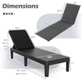 thumbnail image 3 of Costway Patio Lounge Chair Recliner Chair with 3-Position Adjustable Backrest & Cushion Gray, 3 of 8