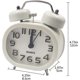 thumbnail image 3 of Rtro Rveil Silencieux Quartz, Rveil Matin Alarme Horloge Analogique de Chevet de Voyage Rveil Mtal Double Cloche Rveil Enfant Piles avec Veilleuse, 3 of 5