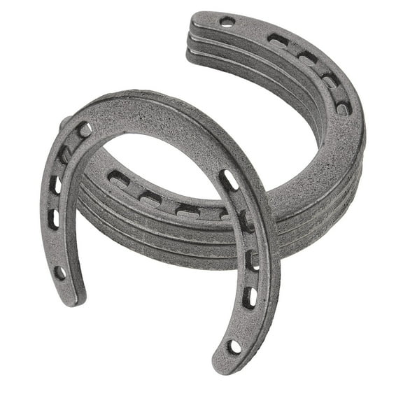 LEORX Horseshoes Decor Horseshoe Sculpture Grey 4Pcs