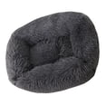 thumbnail image 1 of Cama para perros y gatos, cálida perrera, manta larga de felpa para dormir en invierno, casa para cachorros S gris oscuro, 1 of 9