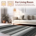 thumbnail image 2 of ODIKA 8'x10' Machine Washable Non-Slip Area Rug, Sleek Modernist Monochrome Waves High Traffic Rug, Black, 37064, 2 of 7
