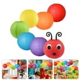 thumbnail image 7 of Dserhfy 7 Pcs Caterpillar Paper Lanterns Caterpillar Themed Birthday Party Decoration with Eyes Mouth for School Classroom Ceiling Hanging Decor, 7 of 7