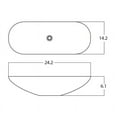 thumbnail image 2 of American Imaginations AI-28455 24.2 in. Oval Above Counter Matte Black Vessel for Wall Mount Drilling, 2 of 3