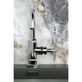 thumbnail image 2 of Kingston Brass KSD2211KL Whitaker One-Handle 1-Hole Bathroom Faucet with Deck Plate and Push Pop-Up Drain in Polished Chrome, 2 of 7