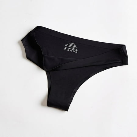 

MRULIC lingerie for women Women Thong Panties Fashion Underwear Underpants Lingerie Briefs M-3XL Black + M