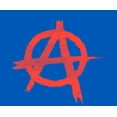 thumbnail image 2 of Anrachy Red Logo Adult Blue Long Sleeve Hoodie-Medium, 2 of 3