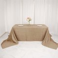 thumbnail image 6 of Efavormart 90"x156" Natural Jute Faux Burlap Rectangular Tablecloth | Boho Chic Table Linen, 6 of 11