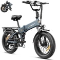 thumbnail image 1 of Jasion X-Hunter Electric Bike for Adults, 1400W Peak Motor Foldable Ebike with 48V 13AH Removable Battery, 20" Fat Tire Full Suspension Electric Bicycles, 30MPH 7-Speed Commuter E-Bike, UL 2849, 1 of 8