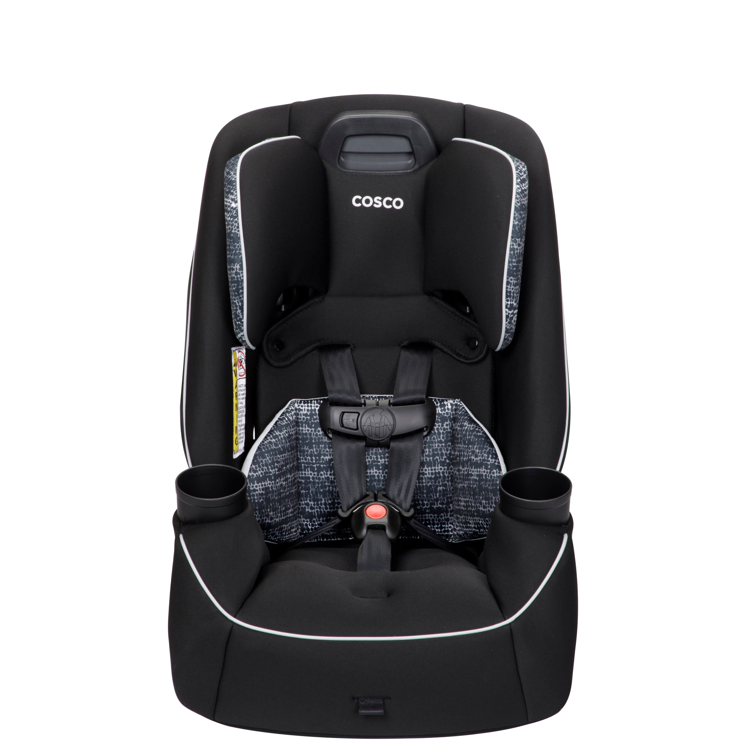 Cosco Kids Easy Elite Slim All-in-One Convertible Car Seat, Grey Glyphs