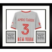 Framed Amro Tarek New York Red Bulls Autographed Match-Used #3 Gray Jersey from the 2020 MLS Season - Fanatics Authentic Certified