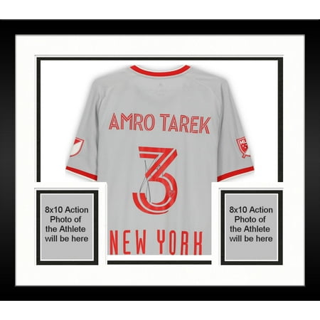 Framed Amro Tarek New York Red Bulls Autographed Match-Used #3 Gray Jersey from the 2020 MLS Season - Fanatics Authentic Certified