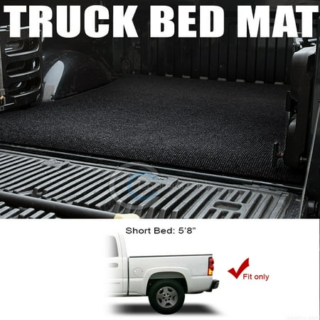 R&L Racing Black Truck Bed Cargo Box Trunk Floor Rug Mat Carpet 04-06 07 Silverado/Sierra 5.8