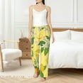 thumbnail image 4 of Salouo Lemon Print Women's Pajama Pants Casual Loose Sweatpants PJs Flowy Pants Drawstring Palazzo for Women Wide Leg Pants Lounge Pajama -Medium, 4 of 8