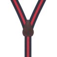 thumbnail image 3 of Suspender Store Dressy Striped Suspenders - 1-Inch Wide Elastic - Y-Back - Clip - 6 Colors & 3 Sizes, 3 of 4