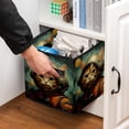thumbnail image 5 of Cat Retro Foldable Storage Baskets with Handle 10.8"x10.5"x10.6" Large Capacity - Storage Basket Toy Box, 5 of 6