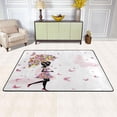 thumbnail image 2 of SKYSONIC Flower Girl Flower Umbrella Non-Slip Area Rug, Valentine's Day Floor Carpet Comfort Floor Mats Decor for Indoor Front Porch,Living Room, Bedroom,Kitchen,72"x48", 2 of 5