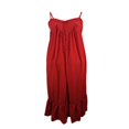 thumbnail image 3 of Robe Longue d'Été Décontractée et Fluide pour Femmes avec Poche, Bretelles Spaghetti, Encolure Dégagée, Ample, pour la Plage, 3 of 4