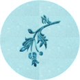 thumbnail image 1 of Ahgly Company Tapis Rond Lavable en Machine Intérieur Transitionnel Bleu Diamant Bleu, 7 Pieds Rond, 1 of 7