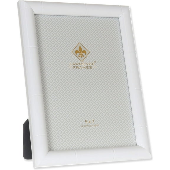 White BAMBOO Style Polystyrene 5x7 frame - 5x7