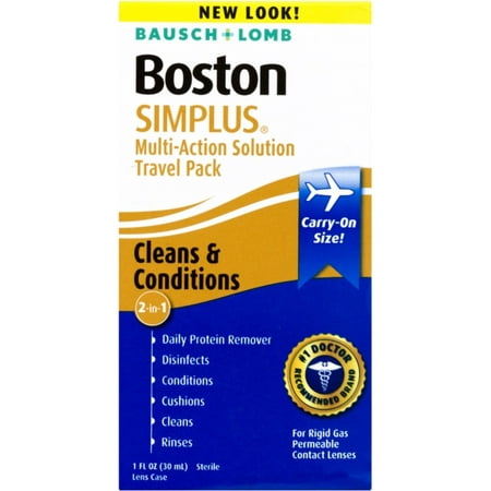 3 Pack - Bausch & Lomb Boston Simplus Multi-Action Solution Travel Kit 1 (Best Solution For Clogged Toilet)