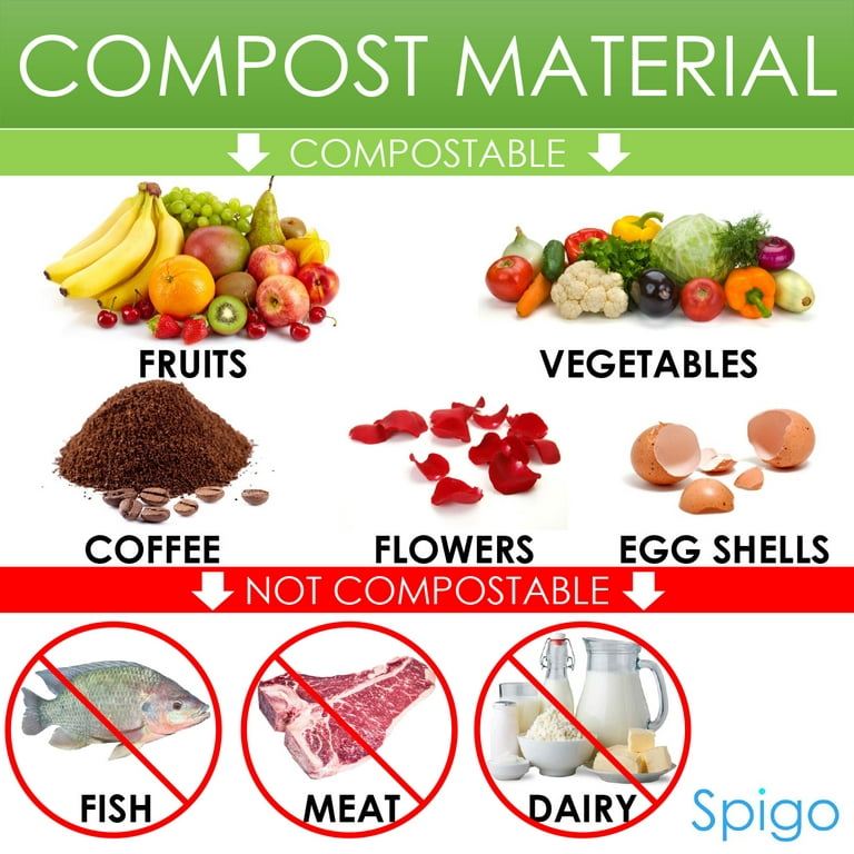 AOSION Kitchen Compost Bin Counter,1.0 Gallon Indoor Compost Bin
