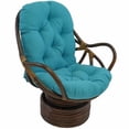 thumbnail image 1 of Blazing Needles Solid Twill Swivel Rocker Chair Cushion, 48" x 24", Aqua Blue, 1 of 5