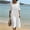 White, variant on Cotton Linen Dress for Women High Waist Hollow Flare Half Sleeve Maxi Dresses Casual Crewneck Boho Beach Sundress
