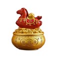 thumbnail image 1 of Estatua de caballo del zodiaco chino, año del caballo, bonita figura giratoria de resina, adorno de Feng Shui de la suerte para decoración de mesa en casa, oficina y tienda., 1 of 8