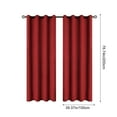 thumbnail image 3 of Fmbmuo Thermal Insulation Black Out Curtains Perforated Style Blackout Red Decorations， Machine Washable 1 pcs Minimalist Tab Window Curtains， Bedroom/Living Room,79 Inch, 3 of 5