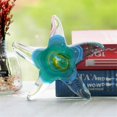 thumbnail image 3 of Decoración de Mesa de Cristal Soplado Hecha a Mano, Figura de Estrella de Mar, Adorno Coleccionable, Transparente y Verde, 3 of 5
